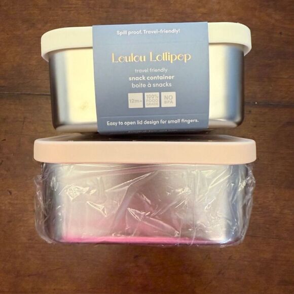 NWT Loulou Lollipop Set of 2 Stainless Steel Snack Box Bunny and Llama - Picture 3 of 5